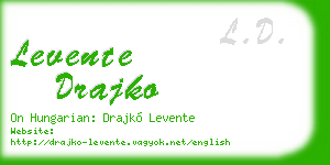 levente drajko business card